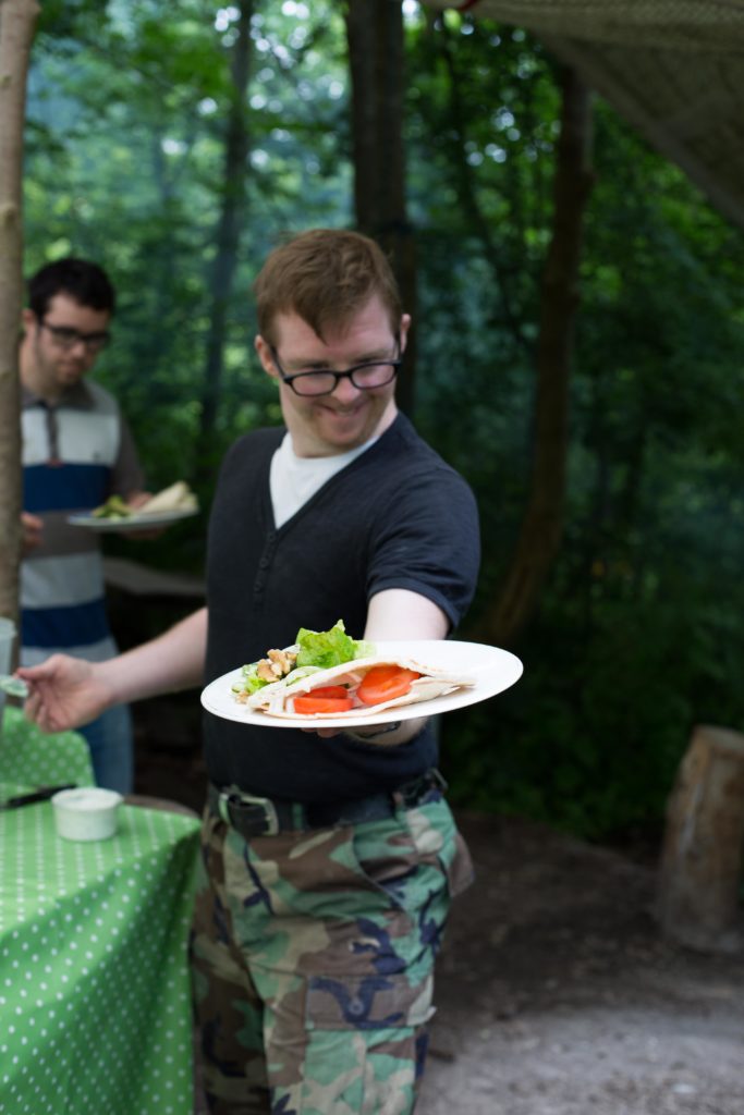 richard holding lunch